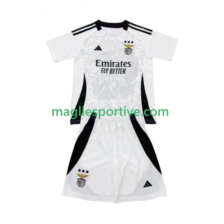 Completo Calcio Benfica Special Bambino Divisa Prima Bianco 2025-2026